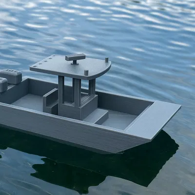 Mô hình thuyền Center Console 3D chi tiết - Thiết kế đáy phẳng