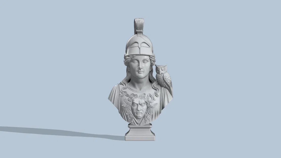 Tượng bán thân nữ thần Athena Hy Lạp phiên bản Hi-Res - Image 1