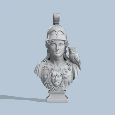 Tượng bán thân nữ thần Athena Hy Lạp phiên bản Hi-Res