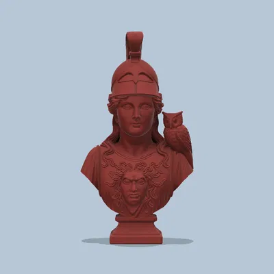 Tượng bán thân nữ thần Athena Hy Lạp phiên bản Hi-Res