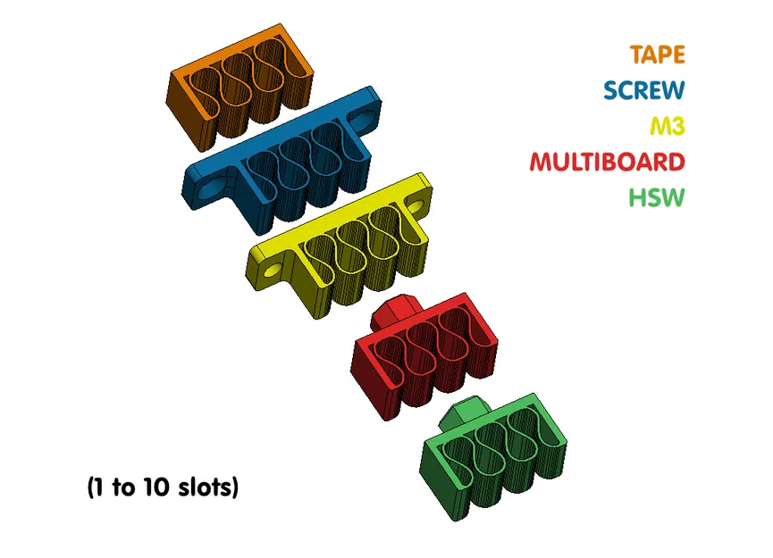 Universal Cable Holder - Bộ sưu tập kẹp cáp đa năng đầy đủ - Image 1