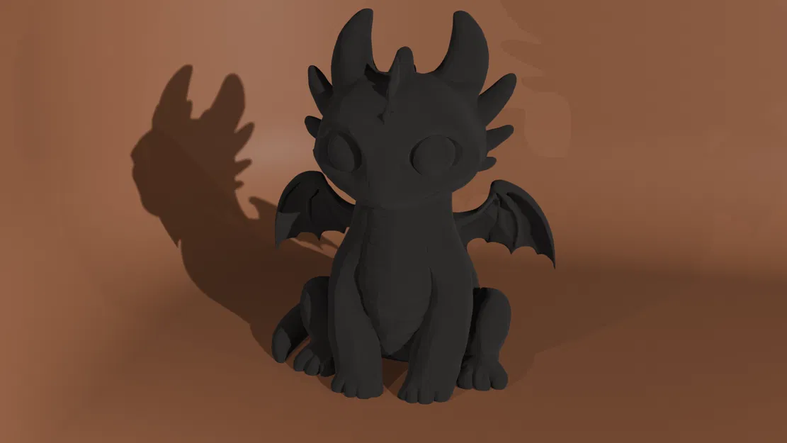 Mô hình rồng Toothless 3D dễ thương - File STL chất lượng cao - Image 3