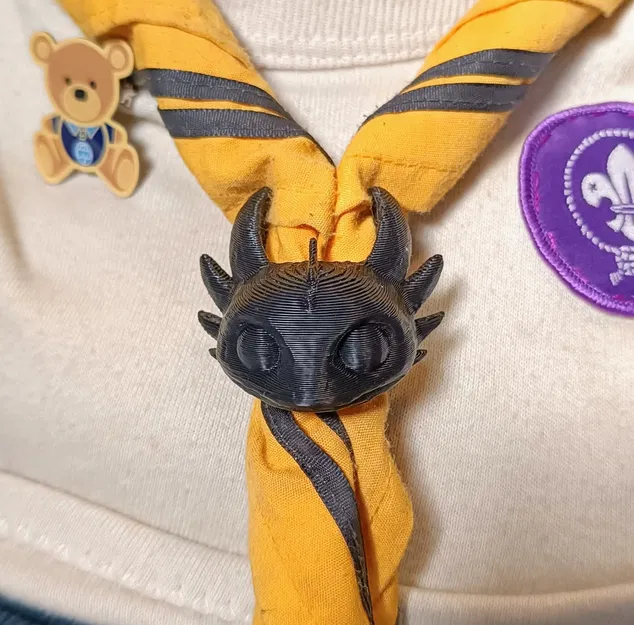 Vòng giữ khăn quàng cổ in 3D hình rồng Toothless độc đáo - Image 2