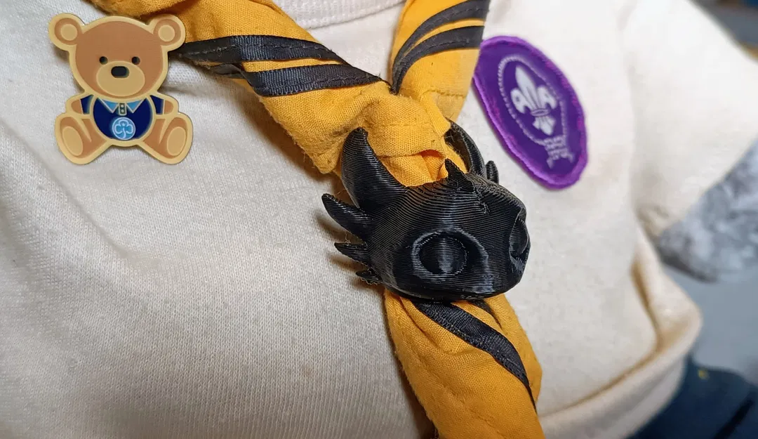 Vòng giữ khăn quàng cổ in 3D hình rồng Toothless độc đáo - Image 4