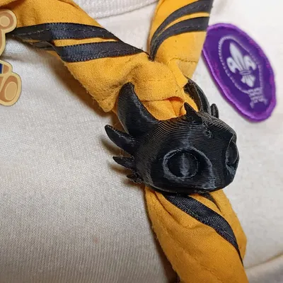 Vòng giữ khăn quàng cổ in 3D hình rồng Toothless độc đáo