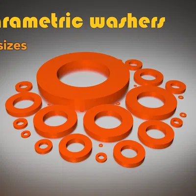 Bộ sưu tập 34 mẫu long đền DIN 125 Form A in 3D tiện dụng