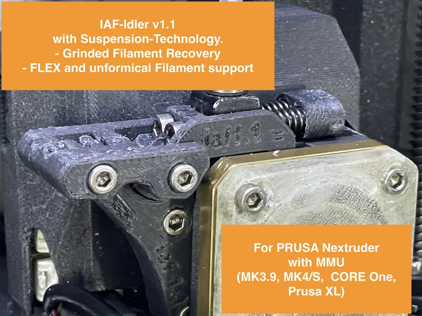 IAF Idler 1.1+ cho PRUSA Nextruder với MMU - Khai phá tối đa sức mạnh máy in - Image 1