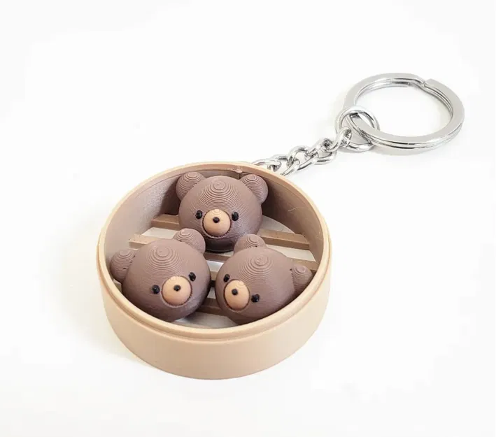 Móc khóa Fidget hình bánh bao gấu (Dim Sum) - Image 1