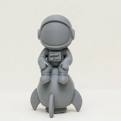 Mô hình 3D phi hành gia ngồi trên tên lửa cực đẹp