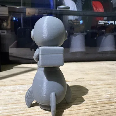 Mô hình 3D phi hành gia ngồi trên tên lửa cực đẹp