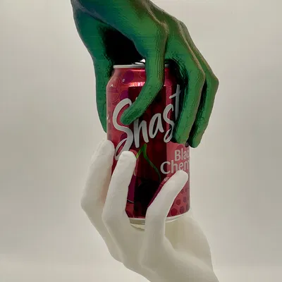 Giá đỡ lon hình bàn tay - In không cần support