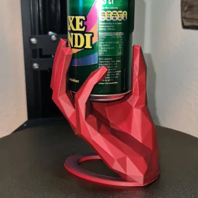 Giá đỡ lon bia hình bàn tay Low Poly (Phiên bản mới)
