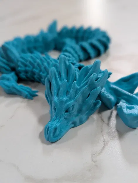 Mô hình rồng nước Aqua Dragon 3D linh hoạt in không cần hỗ trợ - Image 1