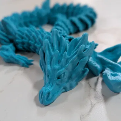 Mô hình rồng nước Aqua Dragon 3D linh hoạt in không cần hỗ trợ