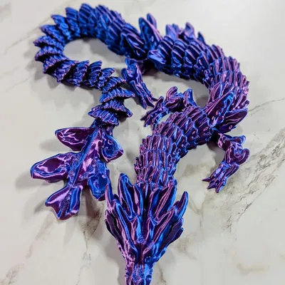 Mô hình rồng nước Aqua Dragon 3D linh hoạt in không cần hỗ trợ