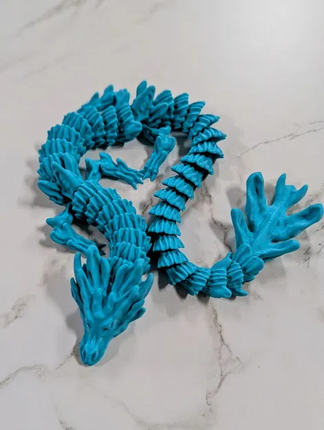 Mô hình rồng nước Aqua Dragon 3D linh hoạt in không cần hỗ trợ - Image 4