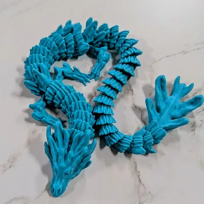 Mô hình rồng nước Aqua Dragon 3D linh hoạt in không cần hỗ trợ