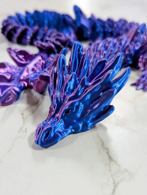 Mô hình rồng nước Aqua Dragon 3D linh hoạt in không cần hỗ trợ - Image 6