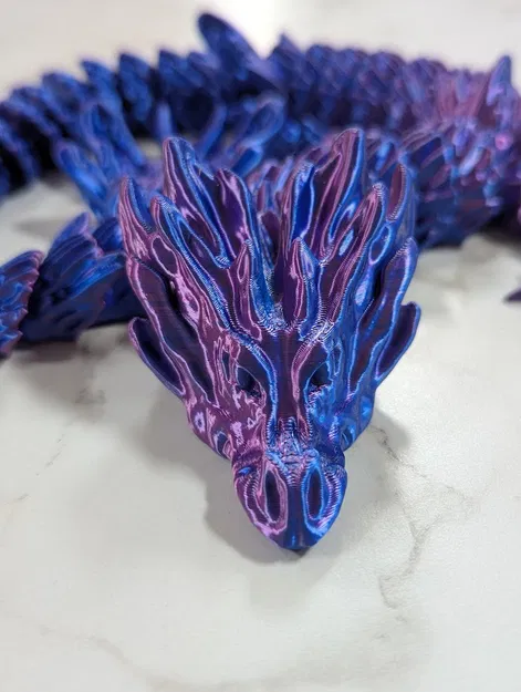 Mô hình rồng nước Aqua Dragon 3D linh hoạt in không cần hỗ trợ - Image 7