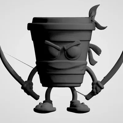 Mô hình 3D Cappuccino Assassino (Italian Brainrot)