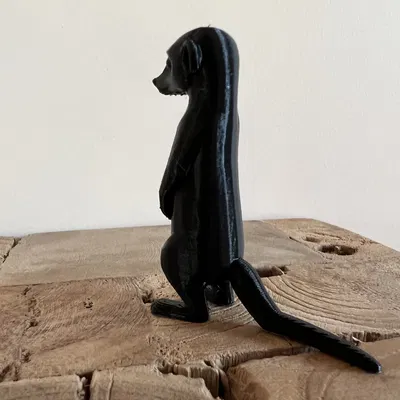 Mô hình chú chồn Meerkat đứng gác trang trí in 3D