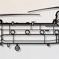 Mô hình trực thăng Chinook CH-47 treo tường trang trí 3D