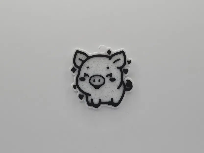 Móc khóa chú heo nhỏ (Cute Pig Keychain) - Mẫu in 3D dễ thương - Image 1