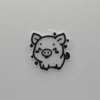 Móc khóa chú heo nhỏ (Cute Pig Keychain) - Mẫu in 3D dễ thương