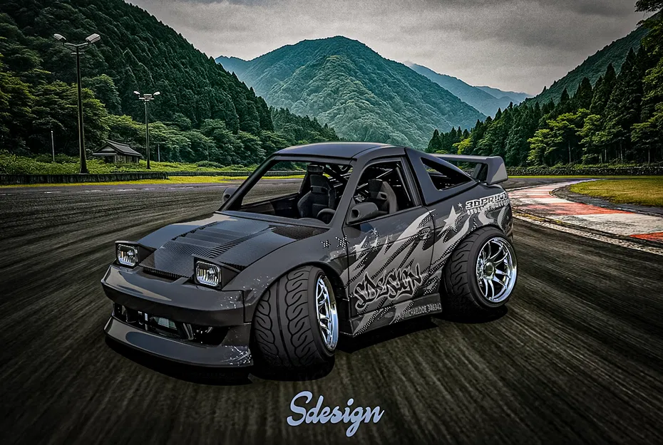 Nissan 180sx Tooned (Tỷ lệ 1/18) - Image 4