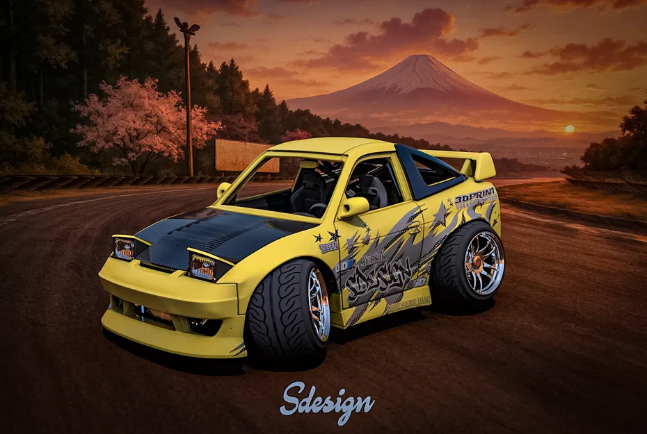 Nissan 180sx Tooned (Tỷ lệ 1/18) - Image 13