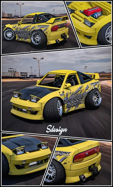 Nissan 180sx Tooned (Tỷ lệ 1/18) - Image 14