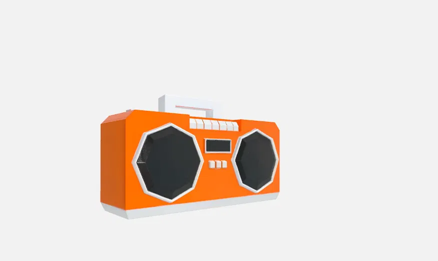Mô hình loa Boombox phong cách cổ điển cho góc làm việc - Image 1