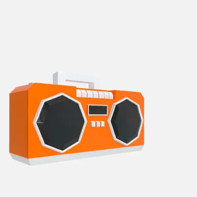 Mô hình loa Boombox phong cách cổ điển cho góc làm việc