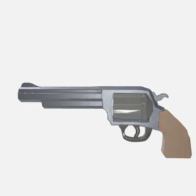 Mô hình súng lục Revolver in 3D cho phụ kiện game VR