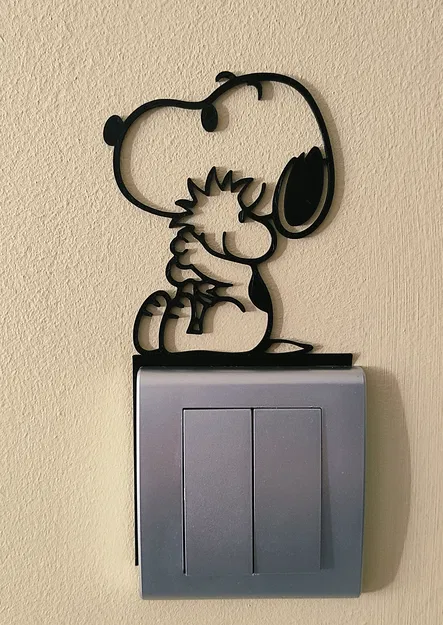 Snoopy trang trí công tắc / ổ cắm điện – Mẫu in 3D 23 - Image 2