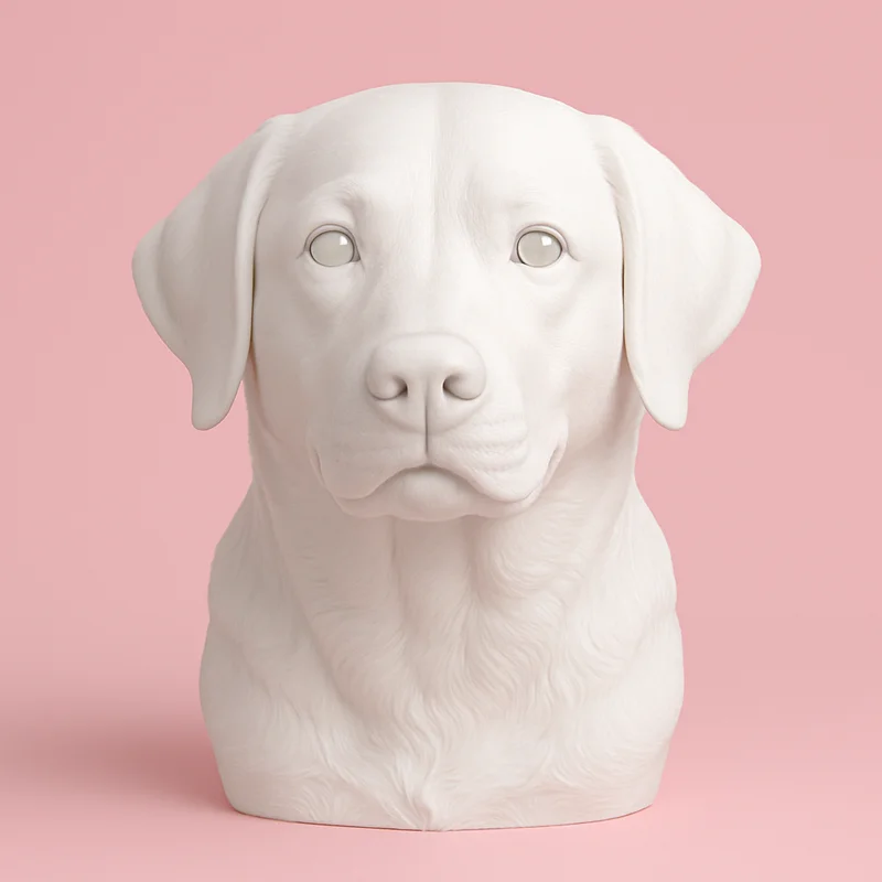 Mô hình 3D đầu chó Labrador Retriever (Labrador Head)