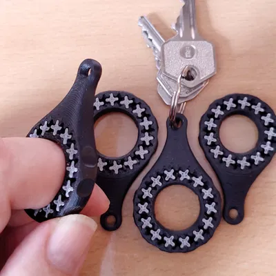 Móc khóa bánh răng hành tinh fidget gear ring spinner