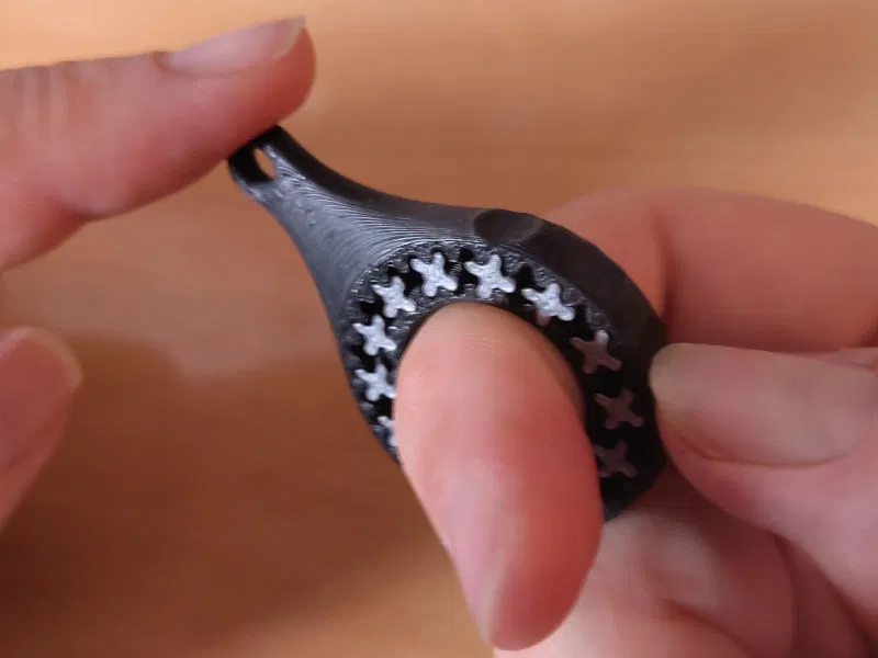 Móc khóa bánh răng hành tinh fidget gear ring spinner - Image 3