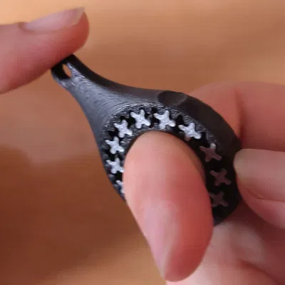 Móc khóa bánh răng hành tinh fidget gear ring spinner