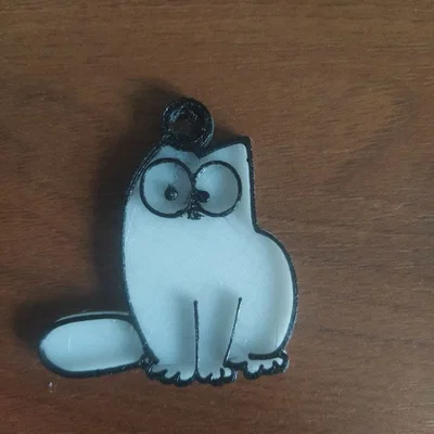 Móc khóa mèo Simon's Cat thiết kế đặc, bền đẹp cho in 3D