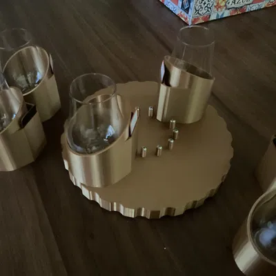 Glencairn Spinner - Dụng cụ thử rượu mù (Blind Tasting) xoay 6 ly