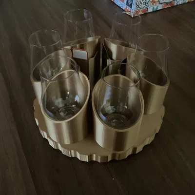 Glencairn Spinner - Dụng cụ thử rượu mù (Blind Tasting) xoay 6 ly