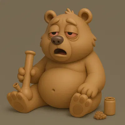 Mô hình chú gấu Stoned Bear độc đáo cho dân chơi in 3D