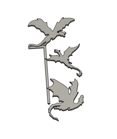 Mô hình trang trí góc cửa hình rồng (Dragon Door Corner) - Image 2