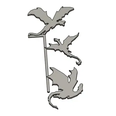 Mô hình trang trí góc cửa hình rồng (Dragon Door Corner)