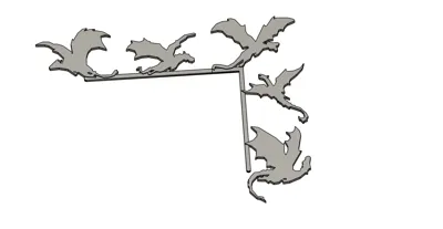 Mô hình trang trí góc cửa hình rồng (Dragon Door Corner) - Image 3