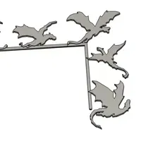 Mô hình trang trí góc cửa hình rồng (Dragon Door Corner)