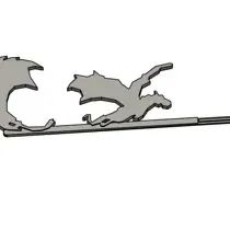 Mô hình trang trí góc cửa hình rồng (Dragon Door Corner)