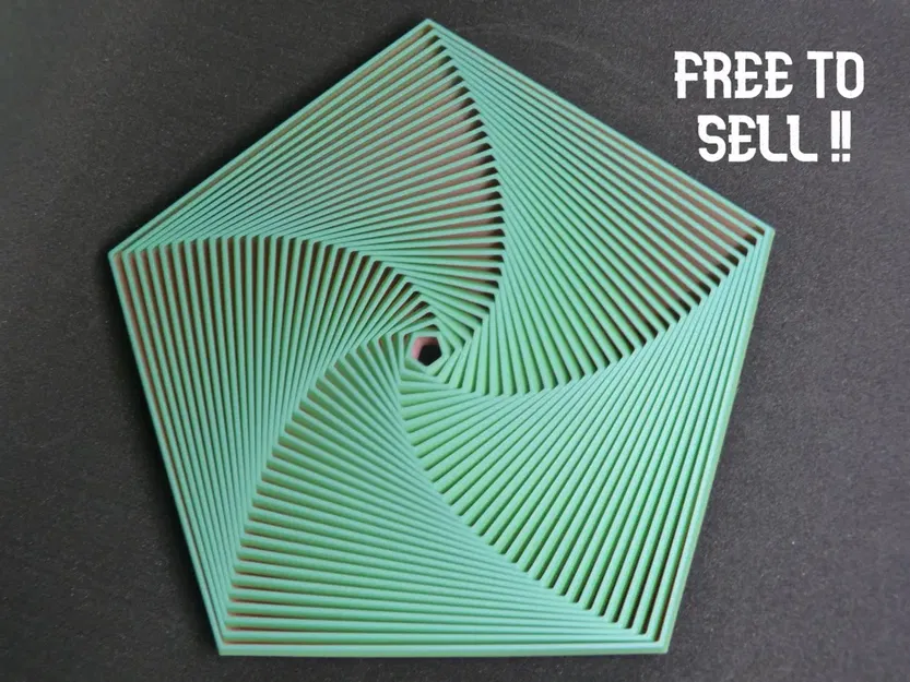 Mẫu in 3D Đồ chơi giải trí 30 vòng xoắn hình ngũ giác (Pentagon Fidget) - Image 1