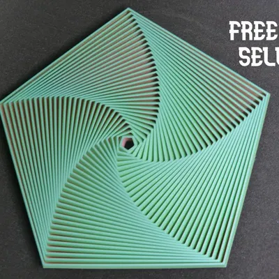 Mẫu in 3D Đồ chơi giải trí 30 vòng xoắn hình ngũ giác (Pentagon Fidget)